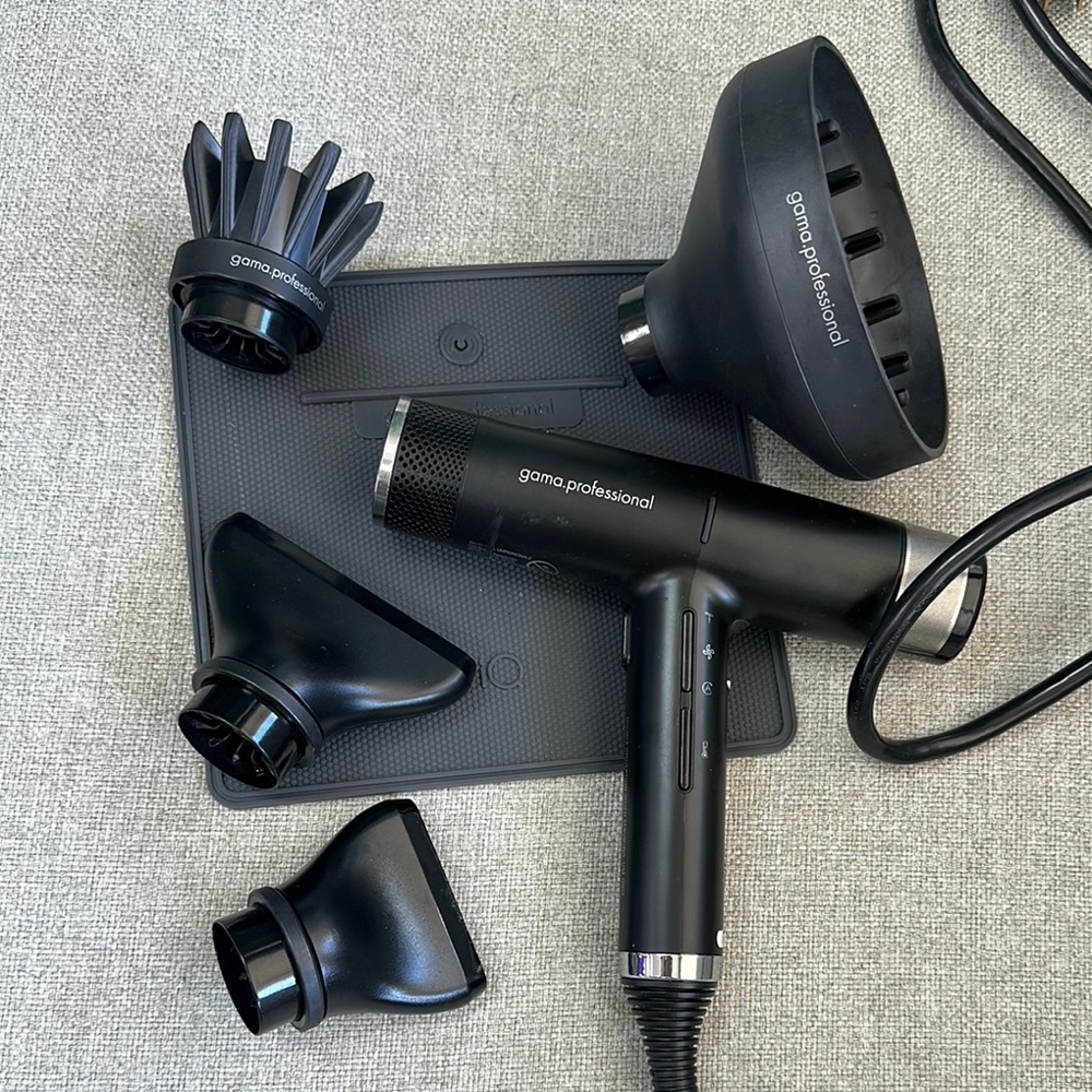 Gama Professional Black Hair Dryer Set